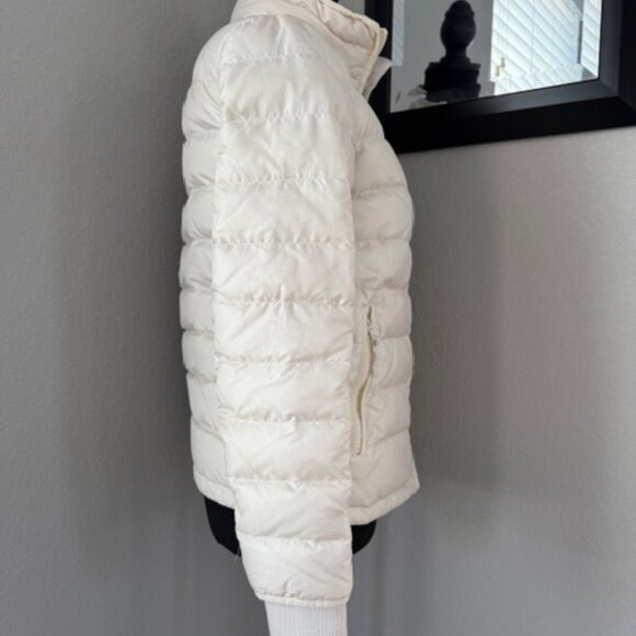 J CREW Ivory Cream Lightweight Down Puffer Winter Jacket Coat XS - Picture 3 of 15